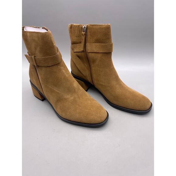 Dolce Vita Lorrie Womens Brown Suede Heeled Zippered Ankle Booties Size 9 - Picture 3 of 11